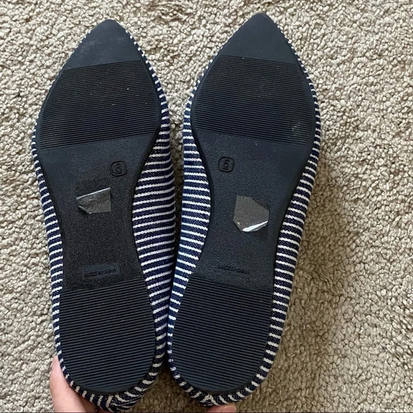 Gap Blue Stripe Pointy Denim Flats sz 6 EUC - Picture 7 of 9